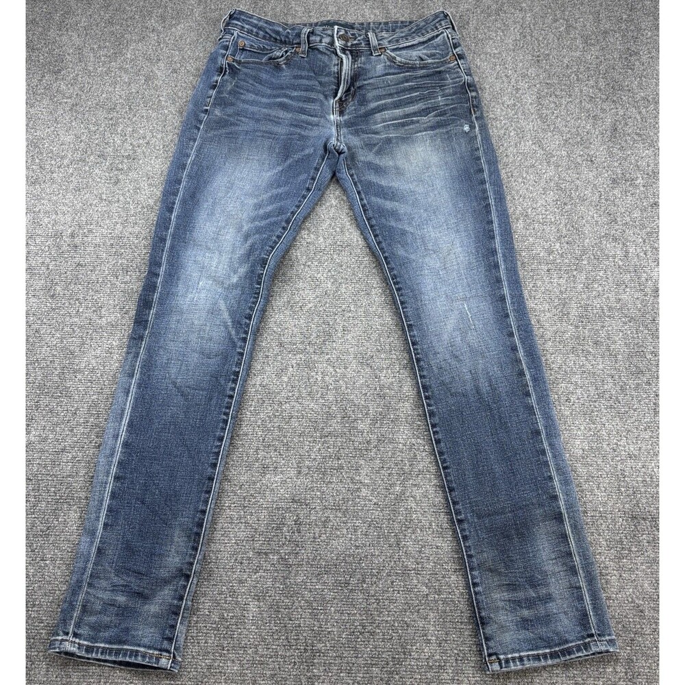 Aeropostale Men’s 32x34 Skinny Jeans Blue Medium Wash Stretch Denim